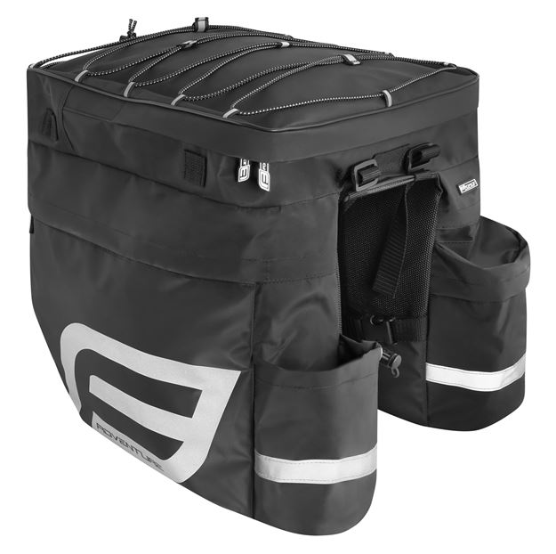 Picture of FORCE ADVENTURE PANNIER BAG BLACK/REFLECTIVE